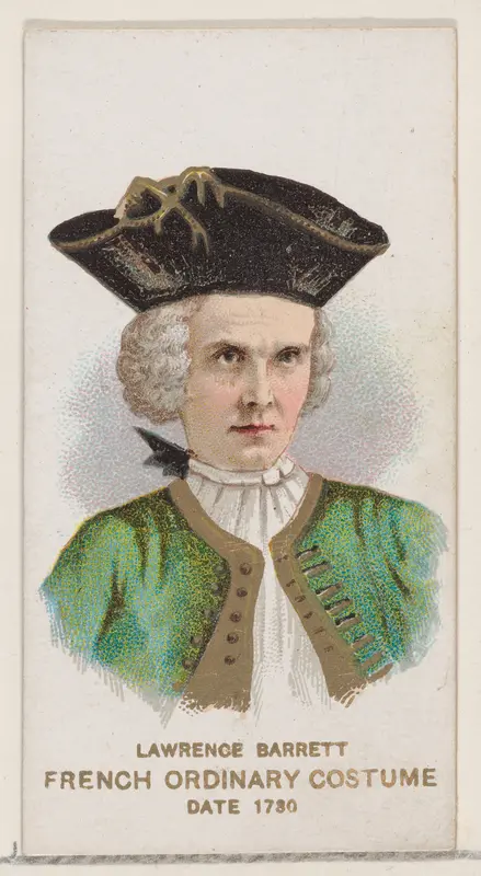 Lawrence Barrett in French Ordinary Costume of 1730, from the set Actors and Actresses, First Series (N70) for Duke brand cigarettes Wall Art by W. Duke, Sons & Co. - High-Resolution Digital Print
