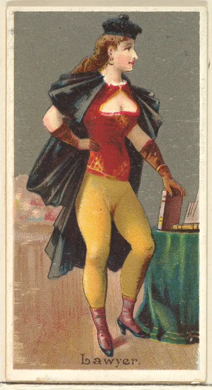Lawyer, from the Occupations for Women series (N166) for Old Judge and Dogs Head Cigarettes Wall Art by Goodwin & Company - High-Resolution Digital Print