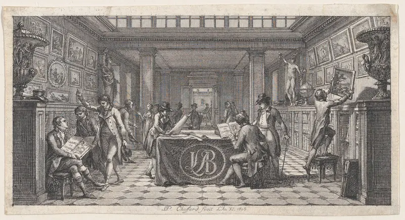 Le Cabinet de Basan Wall Art by Pierre Philippe Choffard - High-Resolution Digital Print