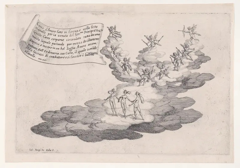 Le Char de L'Amour, from "Guerre de Beauté" (Guerra di Bellezza) (War of Beauty) Wall Art by Jacques Callot - High-Resolution Digital Print