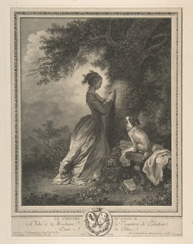 Le Chiffre d'Amour Wall Art by Jean Honoré Fragonard - High-Resolution Digital Print