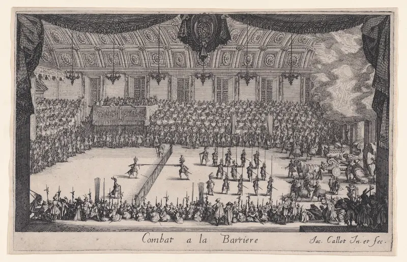 Le Combat (The Combat), from "Le Combat a la Barrière in the Palace at Nancy" Wall Art by Jacques Callot - High-Resolution Digital Print