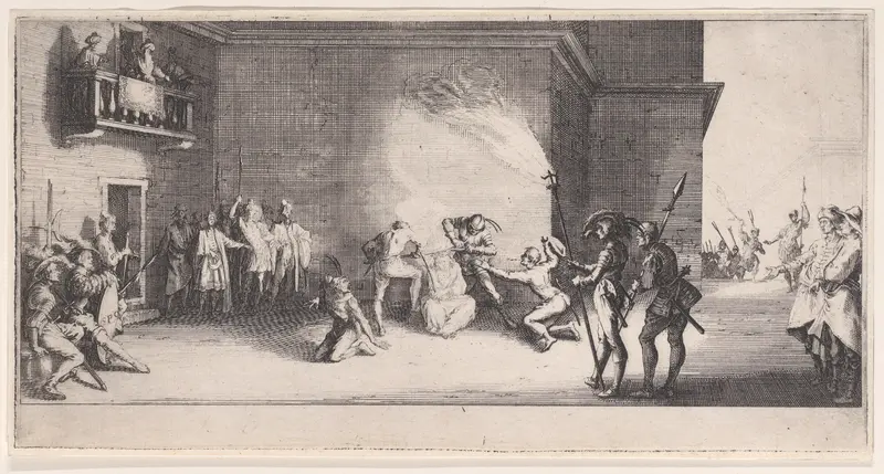 Le Couronnement D'Épines (The Crowning with Thorns), from La Grande Passion (The Large Passion) Wall Art by Jacques Callot - High-Resolution Digital Print