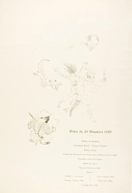 Le crocodile, Menu