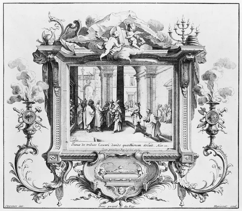 Le Denier de César (The Tribute Money), from Le Nouveau Testament (The New Testament) Wall Art by Jacques Callot - High-Resolution Digital Print