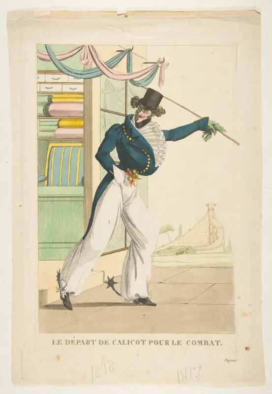 Le Départ de Calicot Pour le Combat Wall Art by Anonymous, French, 19th century - High-Resolution Digital Print