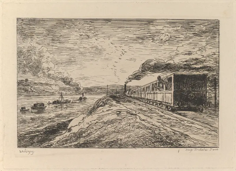 Le Départ (Le Retour), from Le Voyage en bateau Wall Art by Charles-François Daubigny - High-Resolution Digital Print