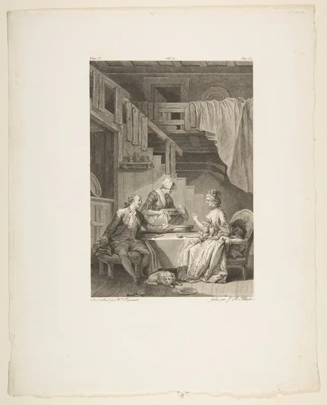 Le Faucon, from "Contes et nouvelles en vers par Jean de La Fontaine. A Paris, de l'imprimerie de P. Didot, l'an III de la République, 1795" Wall Art by Jean-Baptiste Tilliard - High-Resolution Digital Print