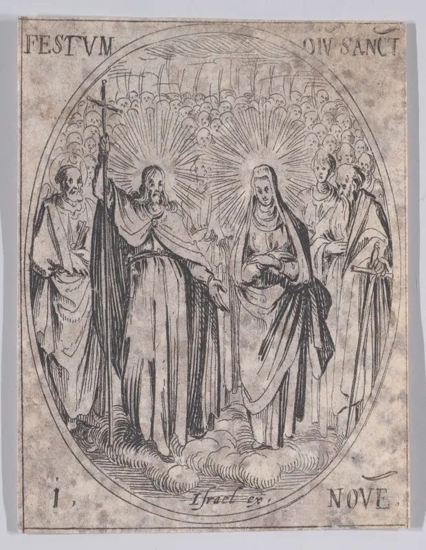 Le Fête de Tous Les Saints (Feast of All Saints), from November 1st, from "Les Images De Tous Les Saincts et Saintes de L'Année" (Images of All of the Saints and Religious Events of the Year) Wall Art by Jacques Callot - High-Resolution Digital Print
