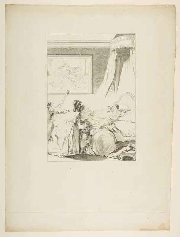 Le Gascon puni, from "Contes et nouvelles en vers par Jean de La Fontaine.  A Paris, de l'imprimerie de  P. Didot, l'an III de la République, 1795" Wall Art by Louis Michel Halbou - High-Resolution Digital Print