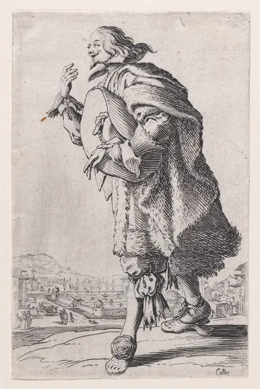 Le Gentilhomme qui Salue Tenant son Feutre Sous le Bras (The Gentleman who Bows Holding his Felt Hat Under his Arm), from "La Noblesse" (The Nobility) Wall Art by Jacques Callot - High-Resolution Digital Print