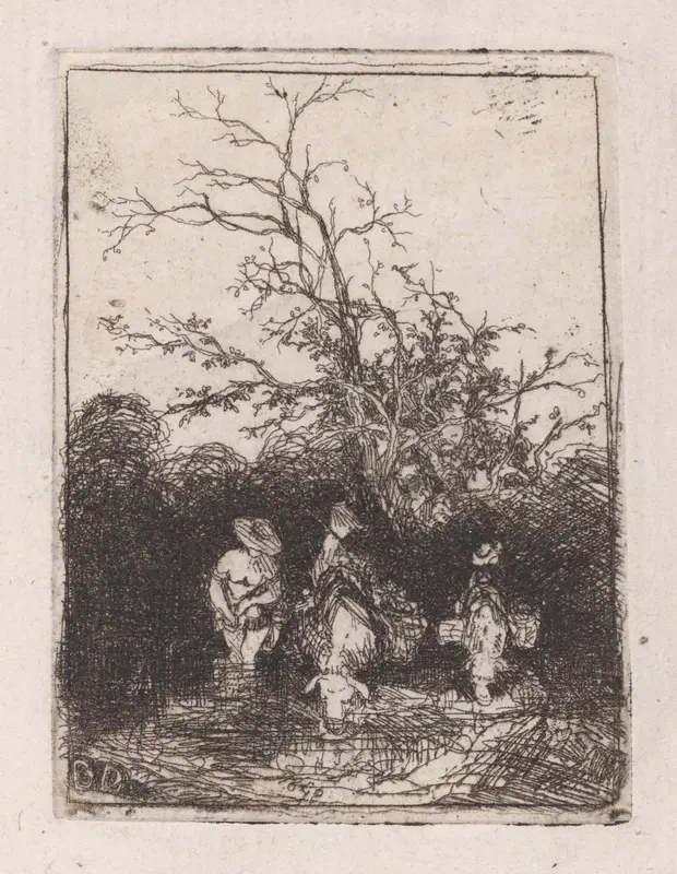 Le Gué (The Ford) Wall Art by Rodolphe Bresdin - High-Resolution Digital Print