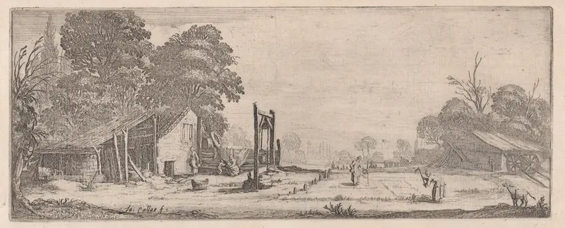 Le Jardin, appelé aussi Le Marais (The Garden, also called The Marsh), from "Les Quatre Paysages" (The Four Landscapes) Wall Art by Jacques Callot - High-Resolution Digital Print