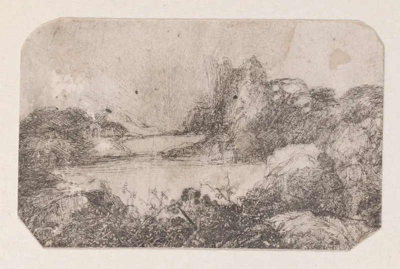 Le Lac au Soleil Levant (The Lake with The Rising Sun) Wall Art by Rodolphe Bresdin - High-Resolution Digital Print