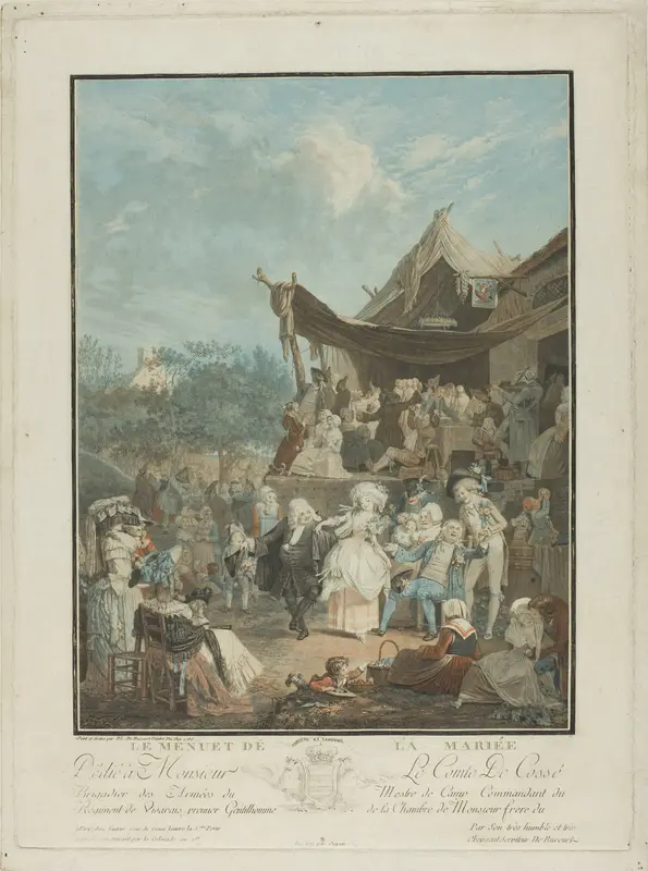 Le Menuet de la mariée Wall Art by Philibert Louis Debucourt - High-Resolution Digital Print
