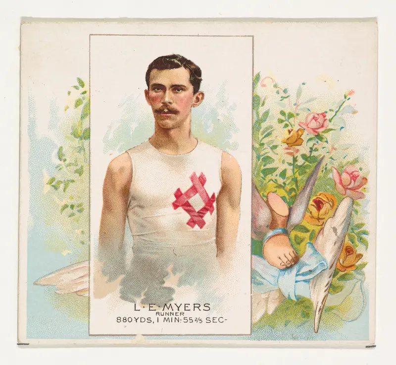 L.E. Meyers, Runner, from World's Champions, Second Series (N43) for Allen & Ginter Cigarettes Wall Art by Allen & Ginter - High-Resolution Digital Print