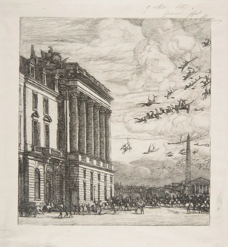 Le Ministère de la Marine (the Admiralty, Paris) Wall Art by Charles Meryon - High-Resolution Digital Print