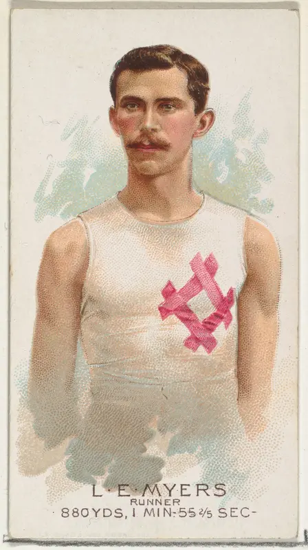 L.E. Myers, Runner, from World's Champions, Series 2 (N29) for Allen & Ginter Cigarettes Wall Art by Allen & Ginter - High-Resolution Digital Print