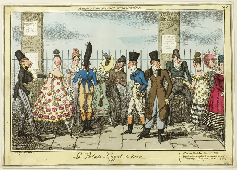 Le Palais Royal - de Paris Wall Art by George Cruikshank - High-Resolution Digital Print