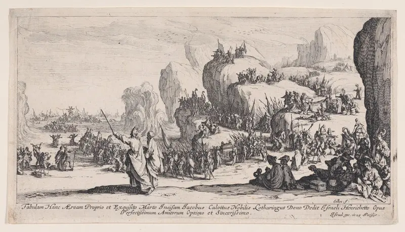 Le Passage de la Mer Rouge (The Passage of the Red Sea) Wall Art by Jacques Callot - High-Resolution Digital Print