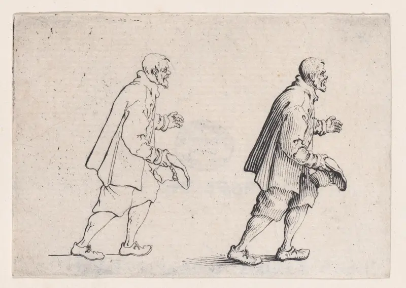 Le Paysan Qui Salue (The Peasant who Bows), from "Les Caprices" Series A, The Florence Set Wall Art by Jacques Callot - High-Resolution Digital Print