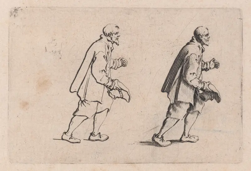 Le Paysan qui Salue (The Peasant who Bows), from "Les Caprices" Series B, The Nancy Set Wall Art by Jacques Callot - High-Resolution Digital Print