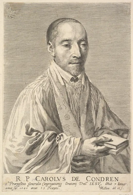 Le Père Charles de Condren Wall Art by Claude Mellan - High-Resolution Digital Print