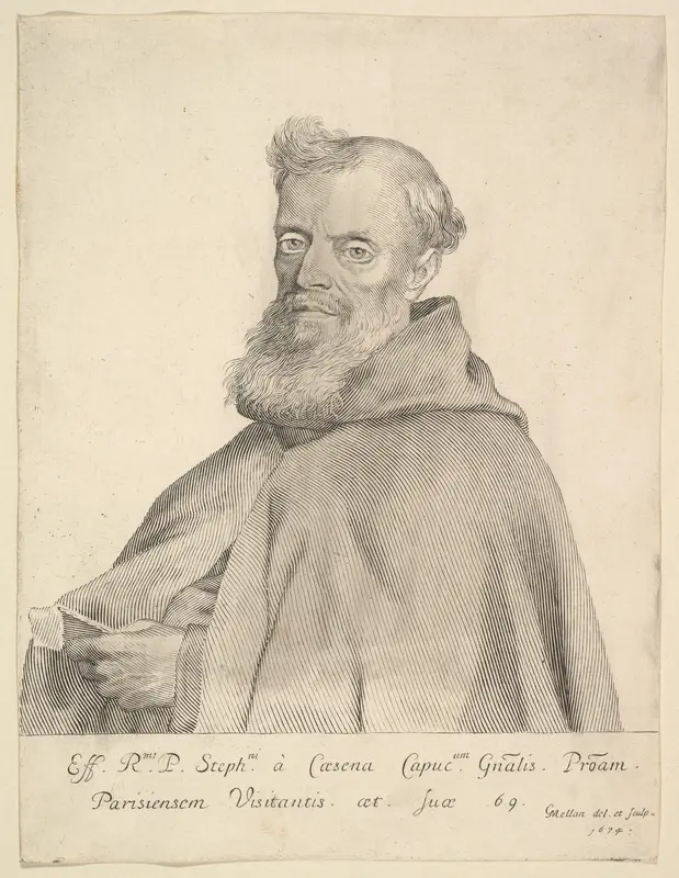 Le Père Étienne de Cesena Wall Art by Claude Mellan - High-Resolution Digital Print