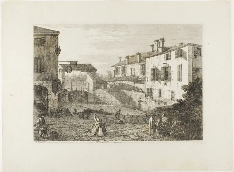 Le Porte Del Dolo, from Vedute Wall Art by Canaletto - High-Resolution Digital Print