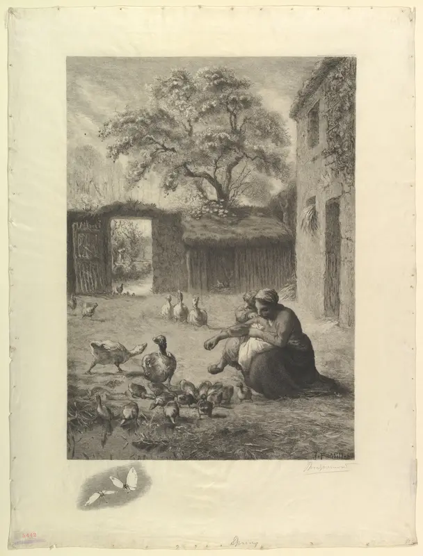 Le Printemps, d'après un pastel de Millet by Félix Bracquemond - High-Resolution Digital Print