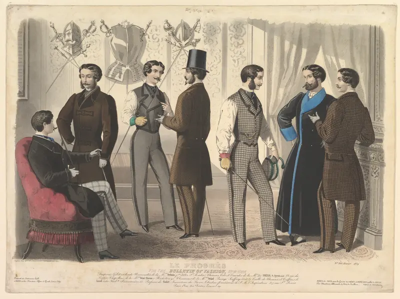 Le Progrès, for the Bulletin of Fashion, New York, No. 110, from Modes de Paris Wall Art by Anonymous, French, 19th century - High-Resolution Digital Print