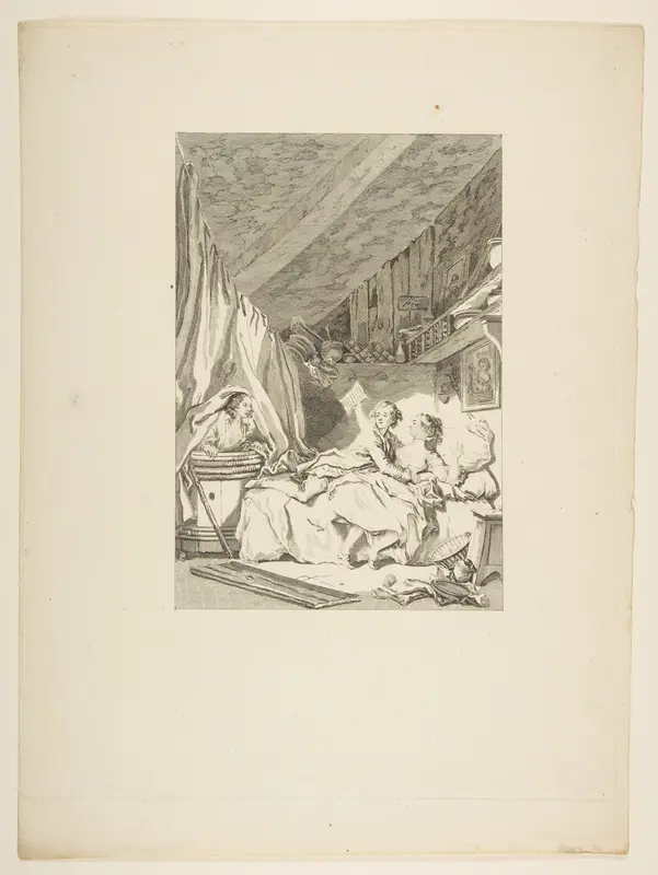 Le Savetier, from "Contes et nouvelles en vers par Jean de La Fontaine. A Paris, de l'imprimerie de P. Didot, l'an III de la République, 1795" Wall Art by Jean Dambrun - High-Resolution Digital Print