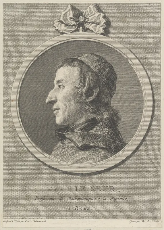 Le Seur, Professeur de Mathématiques á la Sapience, a Rome Wall Art by Charles Nicolas Cochin II - High-Resolution Digital Print