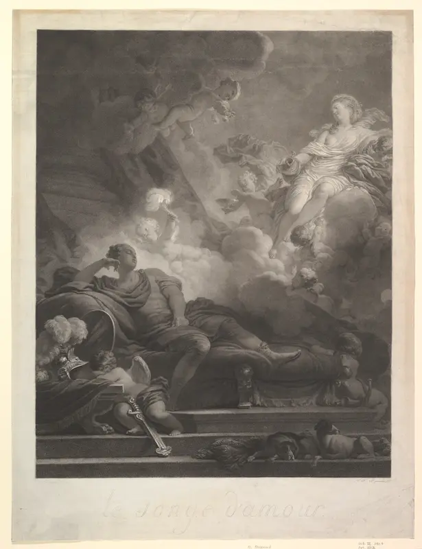 Le Songe d'Amour Wall Art by Jean Honoré Fragonard - High-Resolution Digital Print
