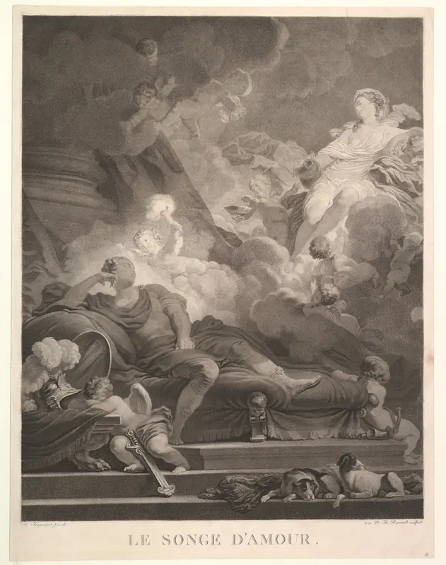 Le Songe d'Amour Wall Art by Nicholas François Regnault - High-Resolution Digital Print