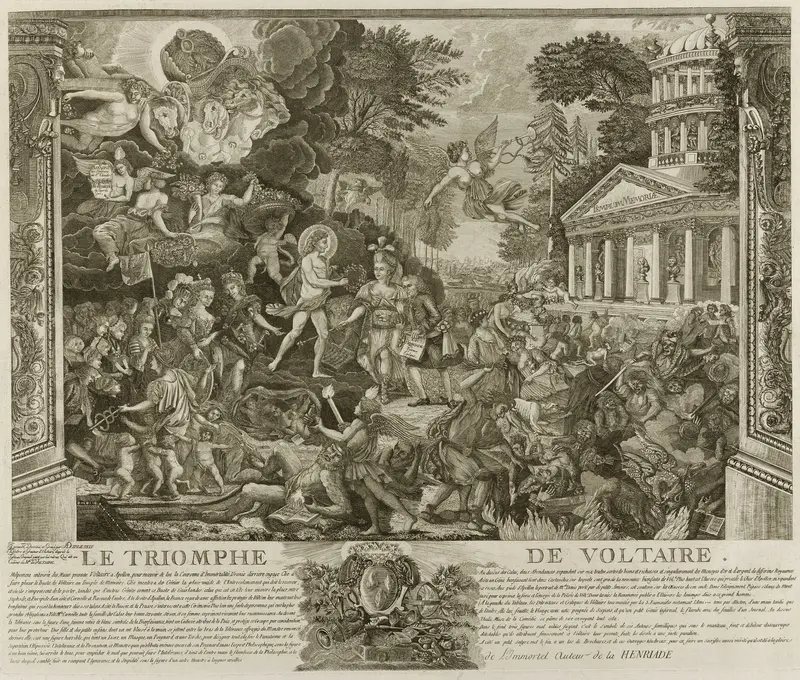 Le Triomphe de Voltaire Wall Art by A. Duplessis - High-Resolution Digital Print