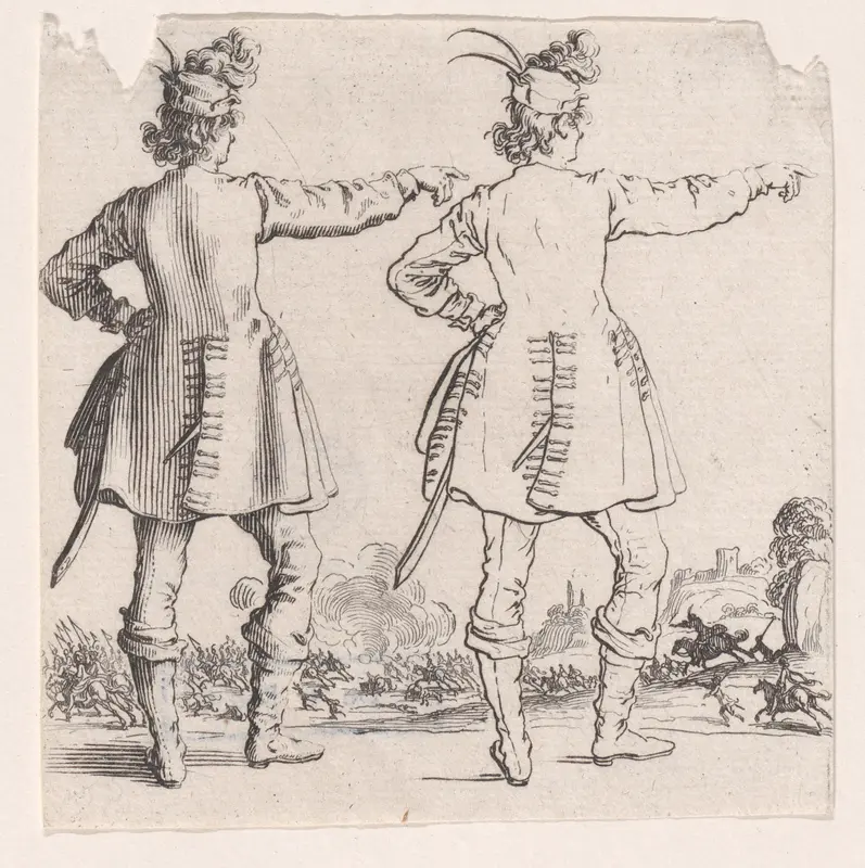 Le Turc Vu de Dos (The Turk Seen from Behind), from "Varie Figure" (Various Figures) Wall Art by Jacques Callot - High-Resolution Digital Print