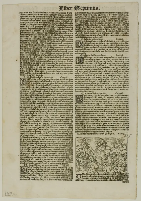 Leaf from Catalogus Sanctorum by Petrus Natalibus, plate 75 from Woodcuts from Books of the XVI Century Wall Art by Unknown artist - High-Resolution Digital Print