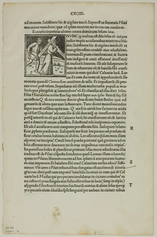 Leaf from Decachordum Christianum by Marco Vigerio, plate 81 from Woodcuts from Books of the XVI Century Wall Art by Unknown artist - High-Resolution Digital Print
