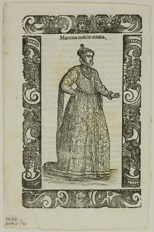 Leaf from Habiti antichi e moderni, plate 93 from Woodcuts from Books of the XVI Century Wall Art by Cesare Vecellio - High-Resolution Digital Print