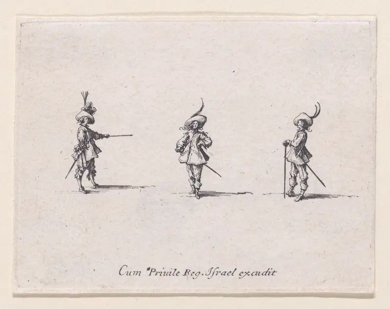 L'Ecercice Sans Armes (Unarmed Drill), from "Les Exercices Militaires" (The Military Exercises) Wall Art by Jacques Callot - High-Resolution Digital Print