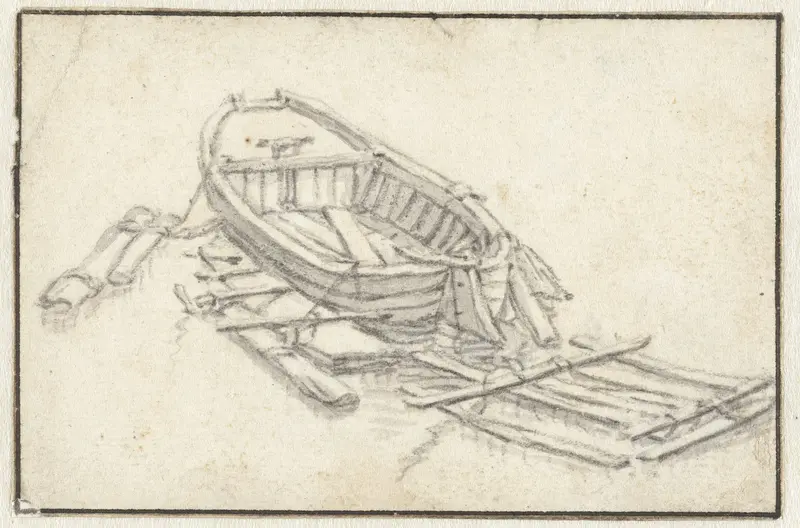 Leeg bootje Wall Art by Herman Saftleven - High-Resolution Digital Print