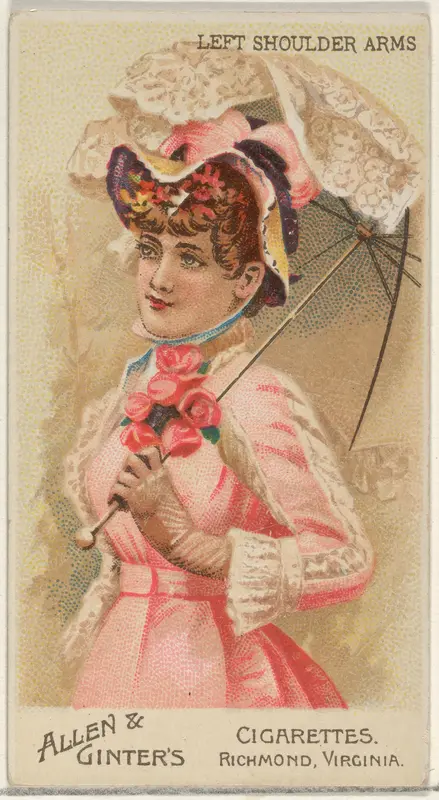 Left Shoulder Arms, from the Parasol Drills series (N18) for Allen & Ginter Cigarettes Brands Wall Art by Allen & Ginter - High-Resolution Digital Print
