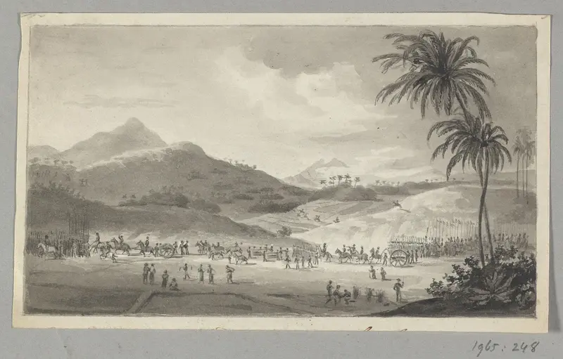 Legereenheid in de rijstvelden van Java Wall Art by Unknown - High-Resolution Digital Print