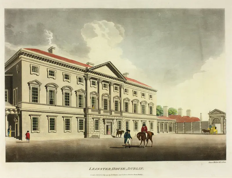 Leinster House, Dublin Wall Art by James Malton - High-Resolution Digital Print