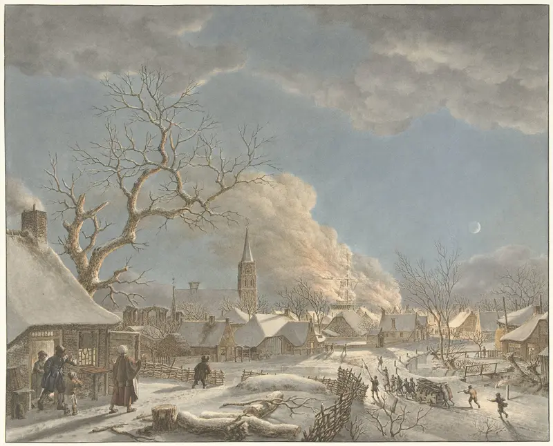 Lente, morgen en aarde Zomer, middag en lucht Herfst, avond en water Winter, nacht en vuur Wall Art by Jacob Cats (1741-1799) - High-Resolution Digital Print