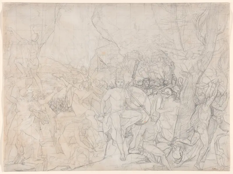 Leonidas at Thermopylae Wall Art by Jacques Louis David - High-Resolution Digital Print