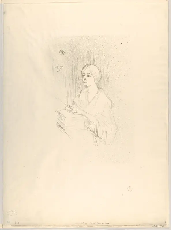 Léonie Yahne in her dressing room, in L'Age Difficile Wall Art by Henri de Toulouse-Lautrec - High-Resolution Digital Print
