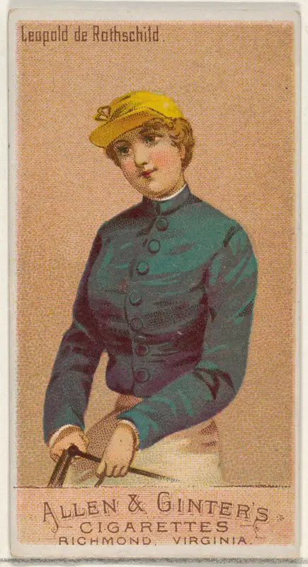 Leopold de Rothschild, from the Racing Colors of the World series (N22a) for Allen & Ginter Cigarettes Wall Art by Allen & Ginter - High-Resolution Digital Print