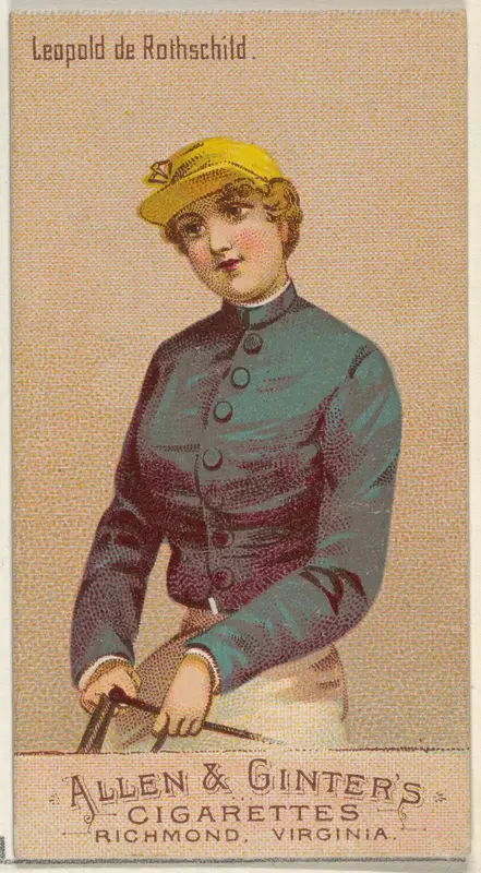Leopold de Rothschild, from the Racing Colors of the World series (N22b) for Allen & Ginter Cigarettes Wall Art by Allen & Ginter - High-Resolution Digital Print
